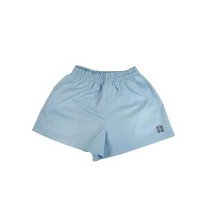 Tory Burch Double Faced Canvas Mini Shorts Blue Drawstring Beach RP $228 Sz XS